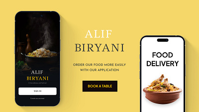 ALIF BRIYANI - A MOBILE APPLICATION food delivery food delivery ui