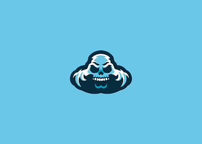 SKULL + CLOUD logo - FOR SALE blue branding calavera cloud design esports gaming graphic design logo mascot nube nubes skull sky vector