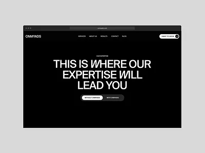 Onmyads Website Animation animation charts interaction interface ui uxui web web design website