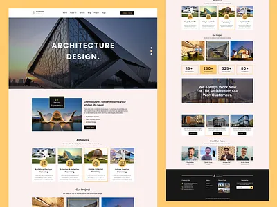 Architecture Chomok Website Design agency architect architecture branding building city design house landingpage minimalist portfolio property real estate service studio typography ui uidesign website website template
