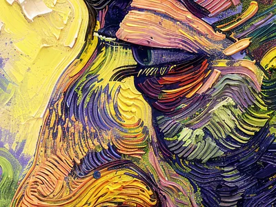 A N A R C H Y anarchy art colorful detail dvk dvk the artist face famous graphic impasto layers maximalism painting print quality texture thick upscale worldwide