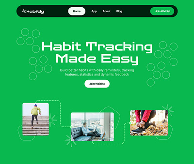 Habit Tracking App Web Design Concept design figma habit tracker hero landing page logo ui uiux web design
