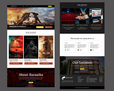 BARANIKA CINEMAS - STATIC WEBSITE FOR THEATER theater website