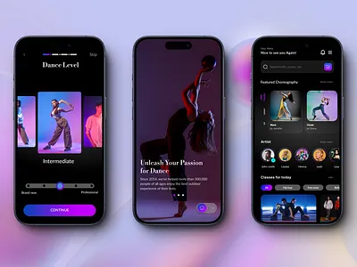 Dance App Ui Design challenge dance app dance choreography app dance studio dance tutorial dancing dark theme dribbble figma learning app mobile app online dance app ui ui design ui kit ui trend uiux design user interface ux