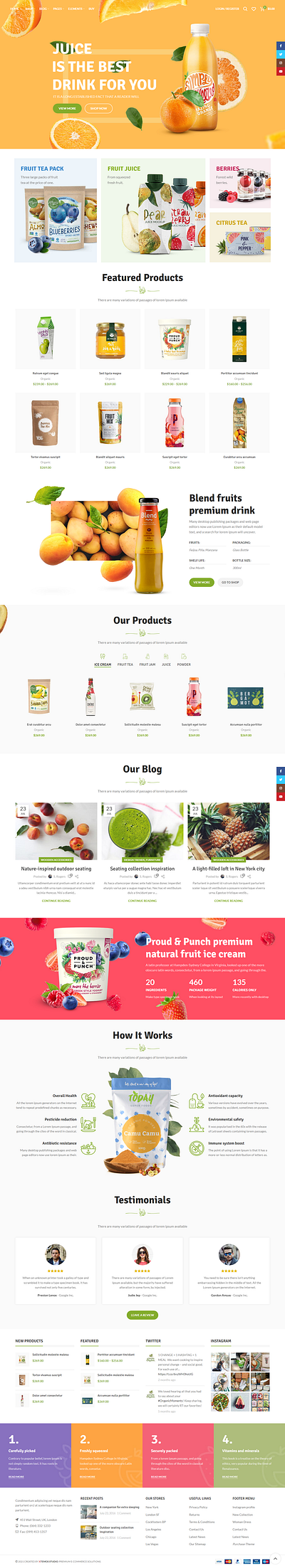 Juice Company Website juice company website wordpress website
