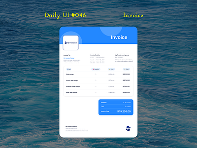 Daily UI #046 - Invoice daily ui day 046 desktop website homepage invoice mobile app payment details phone receipt ui ux