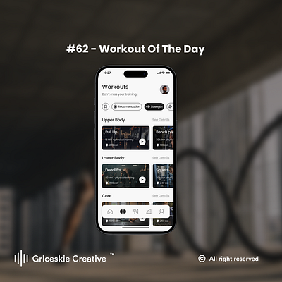 Daily Ui 62 - Workout Of The Day