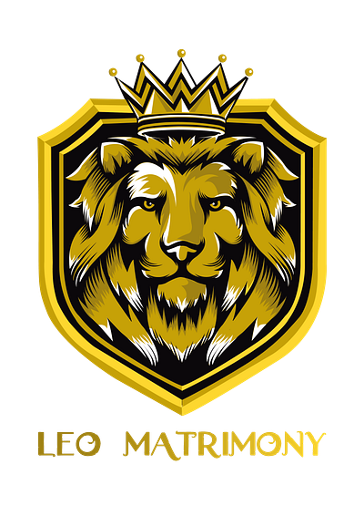 Leo Matrimony - Logo design illustration logo