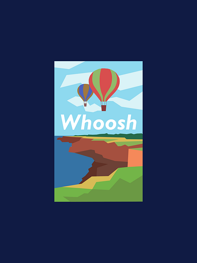 Whoosh Logo (Hot Air Balloon) dailylogochallenge graphic design logo