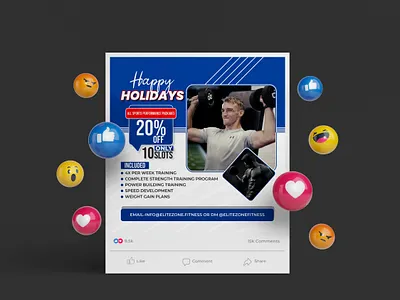 fitness or gym social media post design 3d abstract animation branding design exercise fitness graphic design gym health illustration marketing minimal minimalistic modern motion graphics post trend ui vector