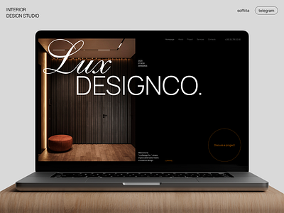 Web-design for interior design studio branding interior design ui ukraine web design