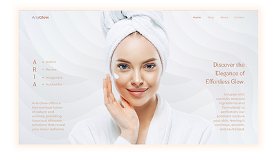 Hero Section Of A Skin Care Brand design hero section skincare web design