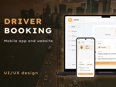 Driver booking mobile app and website design adobe after effects app booking cab design driver figma mobile app taxi ui uiux user flow ux website website design wireframes