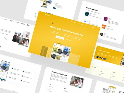 BeeCoinz - loyalty system - Daily UI 20 bee coinz dailyui dailyuichallenge landing page loyalty minimal modern ui user experience user interface ux website yellow