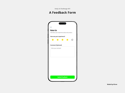 Daily UI Challenge #31 comment design feedback flat ui mobile design rate us rating star ui uichallenge ux uxdesigner uxui