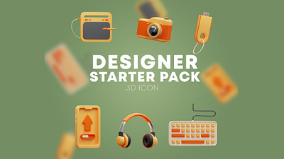 3D ILUSTRATION DESIGNER STARTER PACK 3d graphic design icon