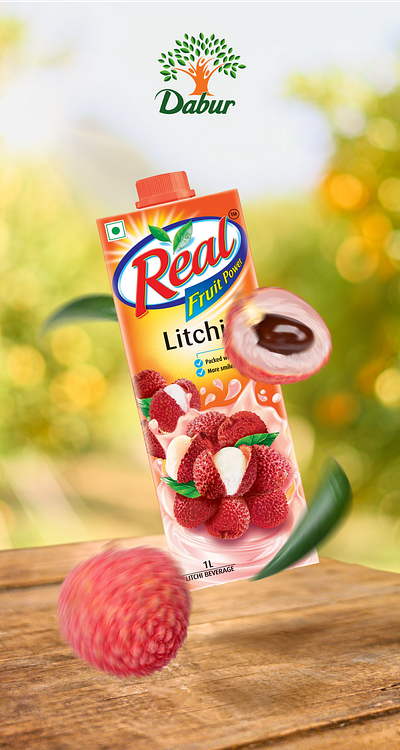 Real fruit branding graphic design poster