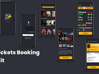Move Ticket Booking App UI kit figma graphic design illustration logo ui