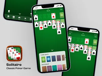 Solitaire - Classic Poker Game App Ui Design classic poker game classic poker screen poker game design redesign redesign solution solitaire solitaire game solitaire game design solitaire game screen solitaire game ui
