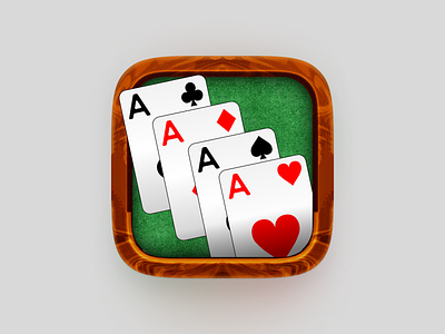 Solitaire - Classic Poker Game Icon / Game Logo Design card game logo poker game icon poker game logo redesign redesign solution solitaire solitaire game app solitaire game icon solitaire game logo solitaire icon solitaire logo