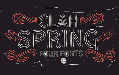 Elah Spring art bundle display font bundle typeface