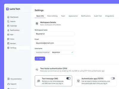 Settings page SaaS UI beyond ui design system figma free ui kit profile settings saas saas settings saas ui settings settings details settings page settings page ui settings ui ui design workspace settings