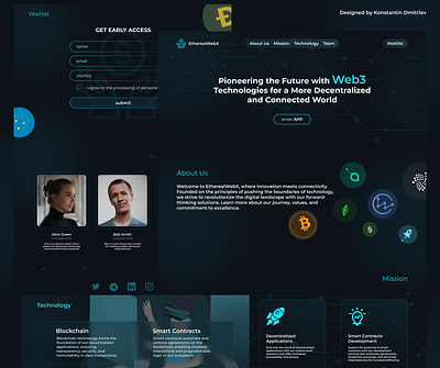 Design landing page blockchain coin crypto finance landing landing page money technology ui web3 website