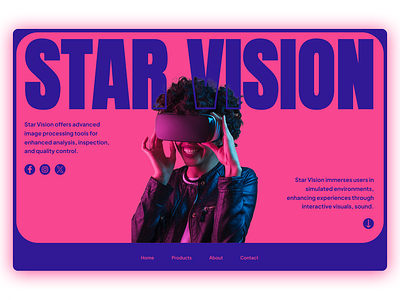 Star Vision (Vision Pro) Landing page landing page ui vision pro web design