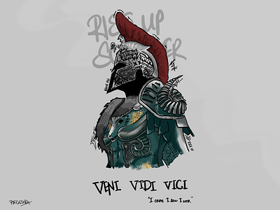 VENI VIDI VICI character design empire graphic design knight roman soldier war warrior