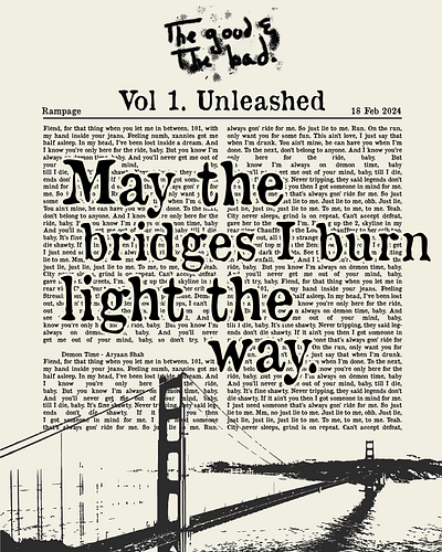 MAY THE BRIDGES I BURN LIGHT THE WAY bridge lyrics quote