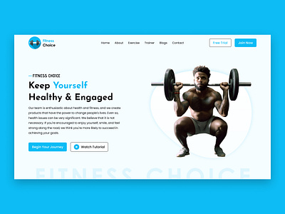 Keep Yourself Healthy & Engaged - Fitness Choice amandesigner branding creative creative design creativity design figma figmadesign graphic design new trending ui ui design ux