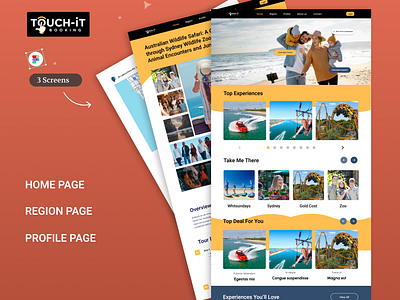 Touch it | Website UI Design design figma graphic design landing landing page typography ui uidesign uiux web design