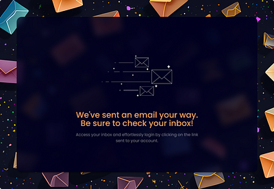 Email confirmation experience with Glassmorphism ui