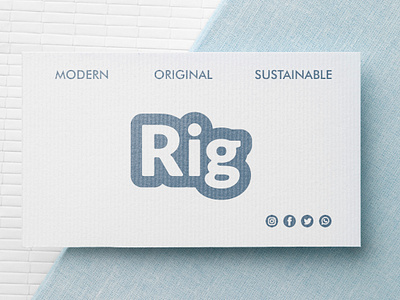 Rig - Modern Denim Brand Identity beauty brand brand identity branding corporate identity design fashion graphic design guidelines logo logo design logotype