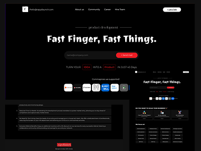 Rapyd Launch | Single Page Website Design | RL app development branding graphic design ui web developement
