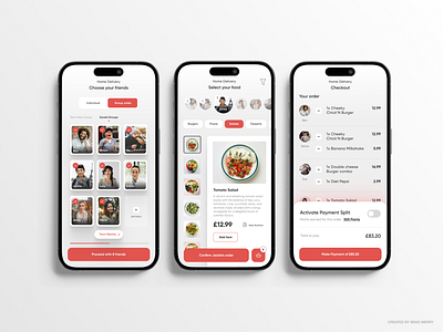 Group Ordering on Food Delivery App concept delivery design food food delivery group order mobile app taeaway ui ux