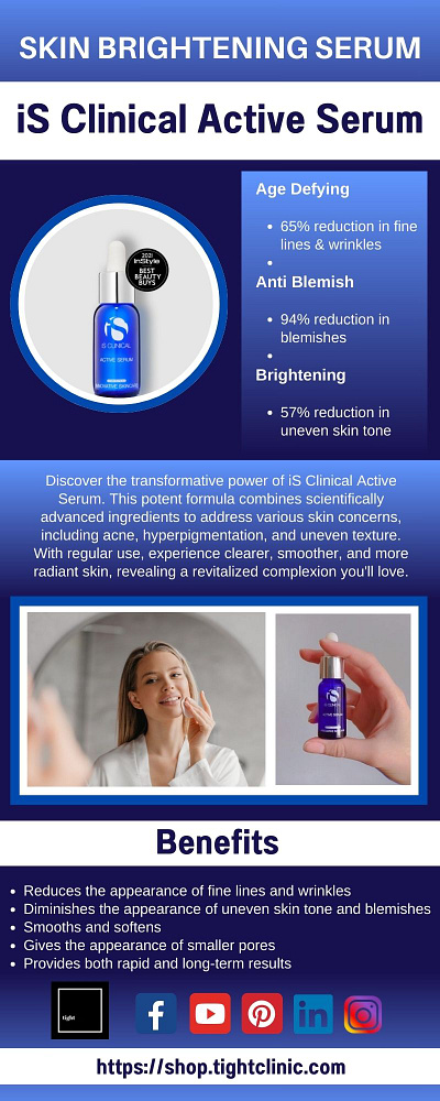 Skin Brightening iS Clinical Active Serum - Tight Clinic Toronto is clinical active serum skin brightening serum