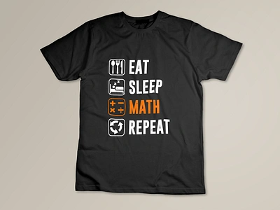 eat sleep math repeat pi day t-shirt design apparel design eat fashion graphic design illustration march math math lover math teacher mathematics pi day repeat retro sleep t shirt design trendy typography unique vintage