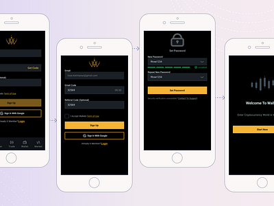 SignUp Process in Cryptocurrency platform cryptoexchange mobileresponsiveness securitymeasures signupprocess uiuxdesign userexperience userinterfacedesign webdesign