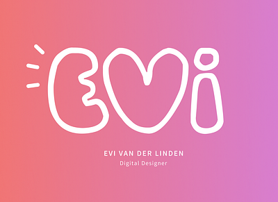 EVI - personal branding artstyle branding brandname designer gradient graphic design logo personal portfolio