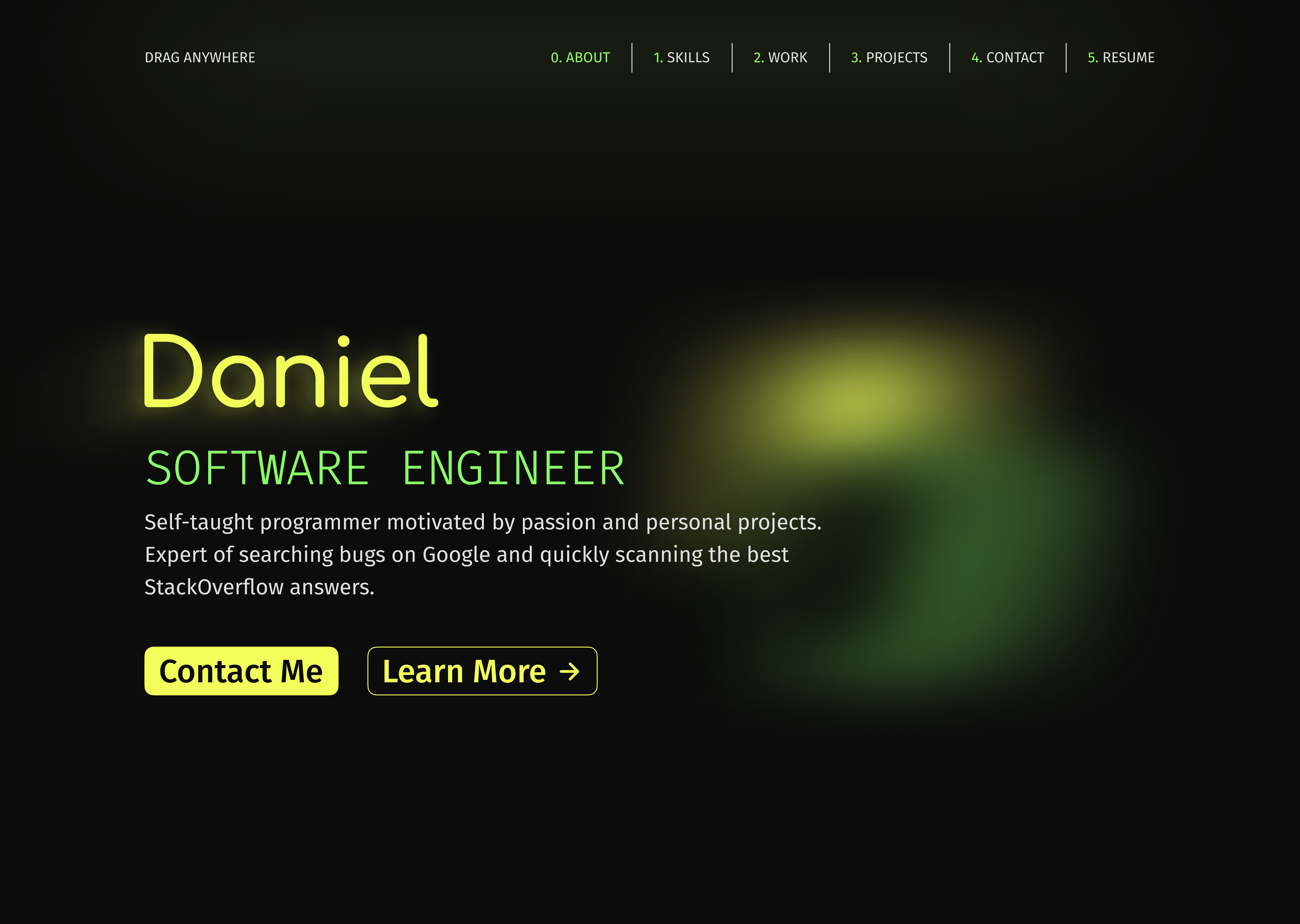 Daniel Web Developer Portfolio 3d abstract animation branding developer folio graphic design illustration landing logo portfolio typography ui ux web design web developer webdeveloper