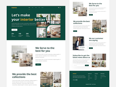 Interior - Interior Landing page design branding design figma furniture graphic design home decor illustration interior design interior landing page design logo modern ui ux vector website