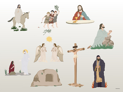Jesus of Christ - Holy Week artwork catholic christian digitalart digitalvector illustration spiritual