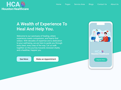 HCA Healthcare Website Template figma healthcare template ui uiux web design