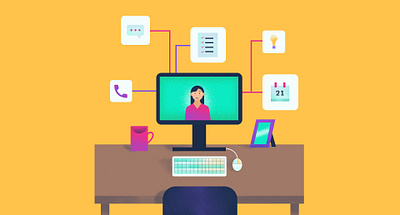 Building Remote Social Media Illustration branding design graphic design illustration