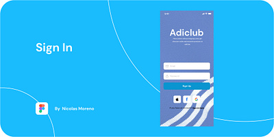 Adiclub sign in ui