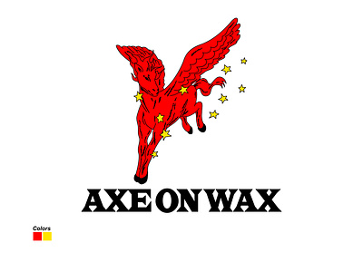 AXE ON WAX - THE RED HORSE branding design graphic design illustration logo