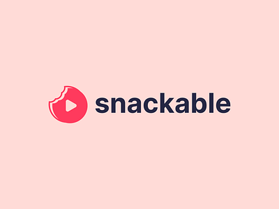 Snackable - Logo Design agency art direction brand identity branding cookie design food food experts food recipe graphic design logo logo design marketing minimal play icon production brand recipe startup video production visual identity
