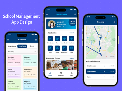 School Management App Designs ai app design figma mobile school management software