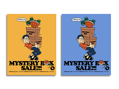 TURTL3 CO. - MYSTERY BOX SALE (FLYER) branding design flyer graphic design illustration music poster